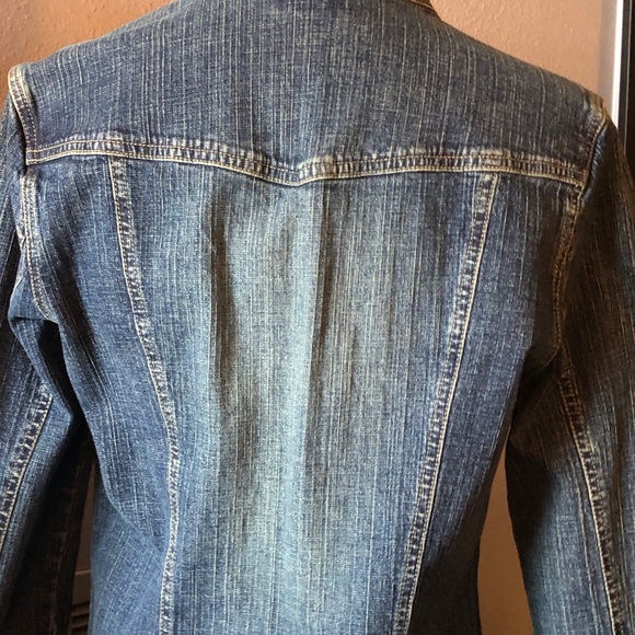 Groovy denim jacket w sparkly trim - Picture 2 of 3